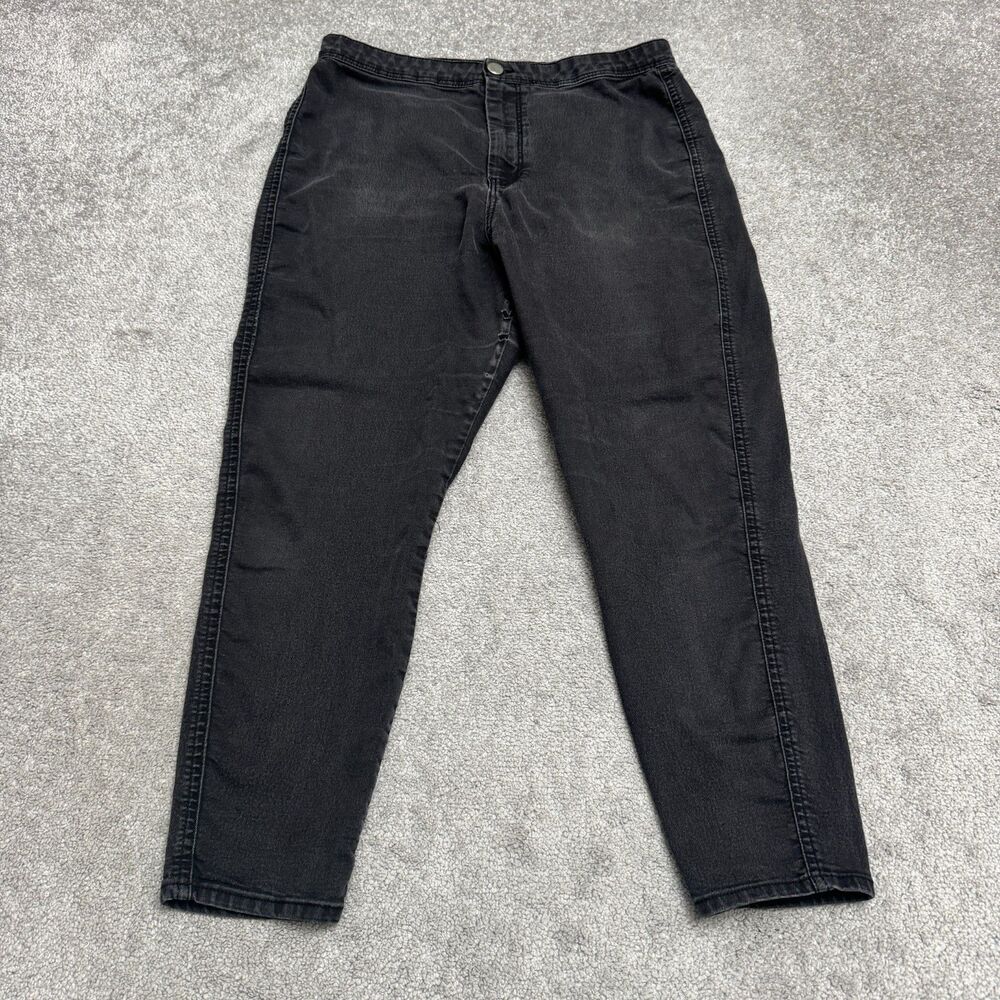 ASOS Denim High Rise Skinny Stretch Jeans Women 36x30 Black Washed Comfort Soft